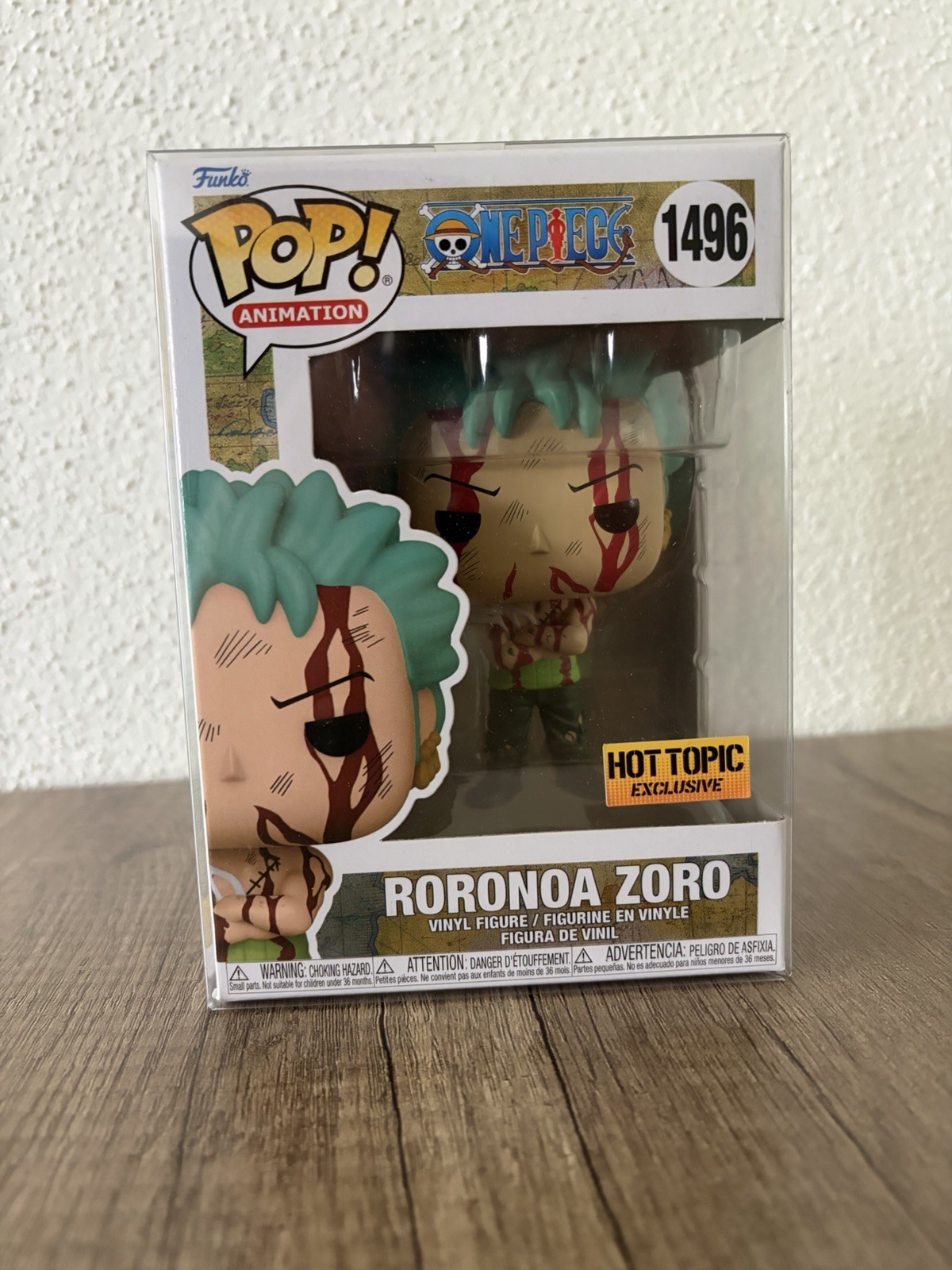 Zoro 1496 Funko Pop One Piece figurine lumineuse Hot Topic Glow Error pour collectionneur manga