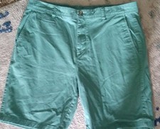 Johnnie-O Neal Stretch Twill Shorts Mens sz 36 Kiwi Green Cotton Spandex Classic