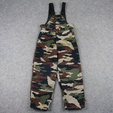Walls Blizzard Pruf Ski Pants Kids 12 14 Camo Hunting Insulated Bib Overalls