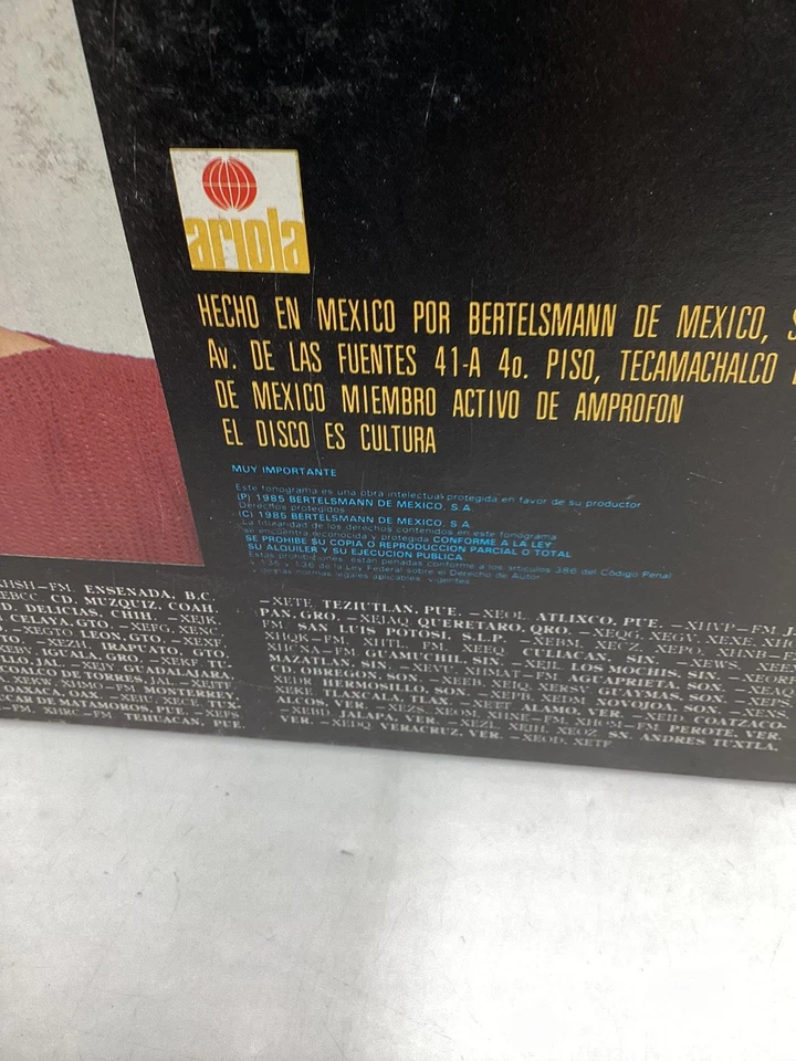 GRUPO ACIR ~ 20 anos ~ JUAN GABRIEL (85’ ARIOLA PROMOTIONAL VINYL LP) NM rare! - Image 4 of 4