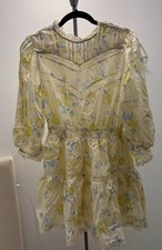 Love Shack Fancy Women’s Yellow Floral Dress