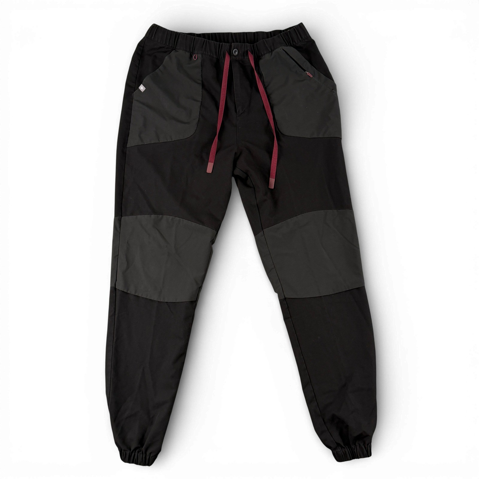 Disney x Figs Jogger Pants Mens M Black Mickey Scrub Drawstring Technical Pocket