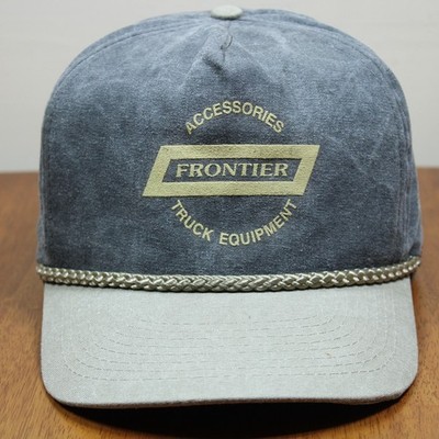 Frontier Equipment Hat Cap Mens Gray Thick Rope Snapback Trucker Workwear Semi