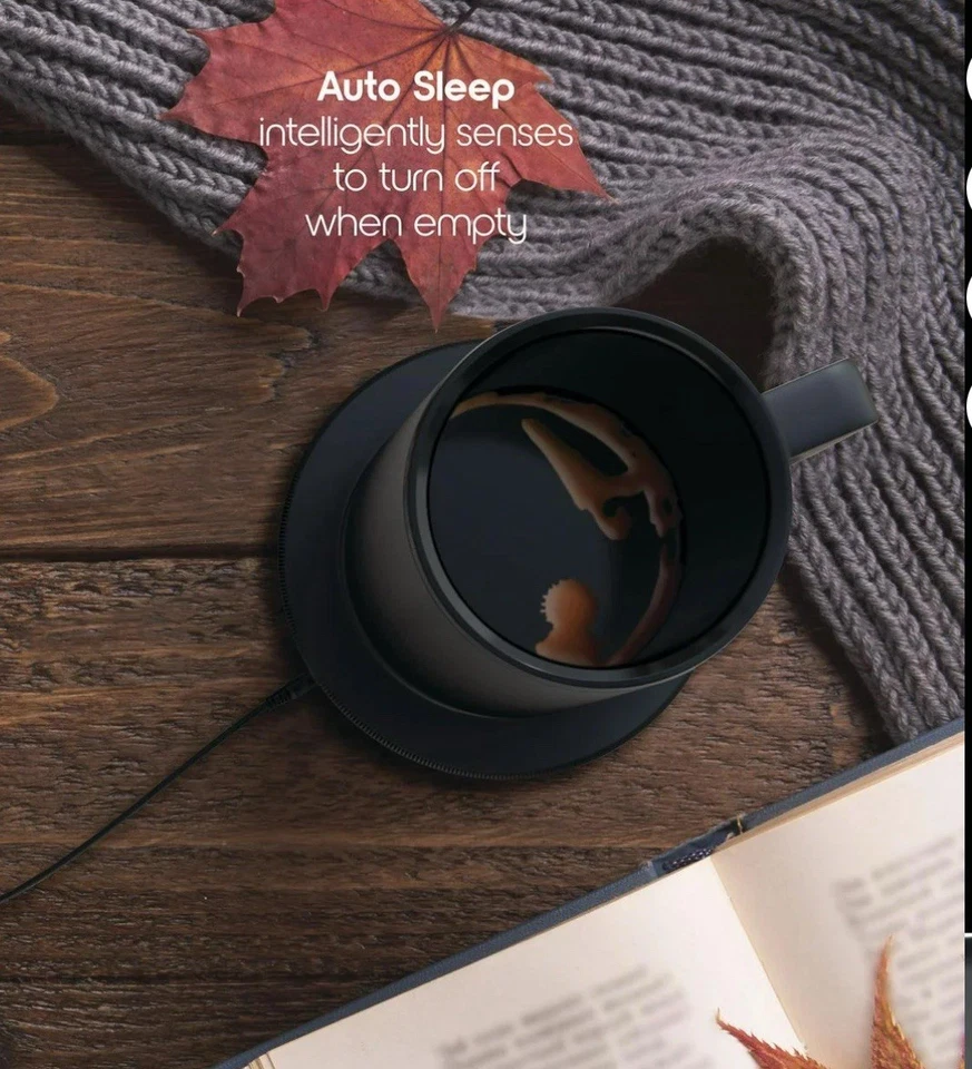 Taza de café IonMug posavasos de carga de acero inoxidable negra Foto 4 de 4
