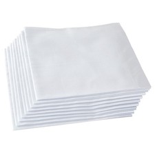 RDS HANKYTEX Men's Handkerchiefs,100 Soft Cotton,White Hankie,Pack of 6 Pieces