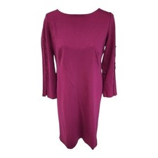 Chico's stretch button detail statement sleeves stretch comfy dress size 4 new!!