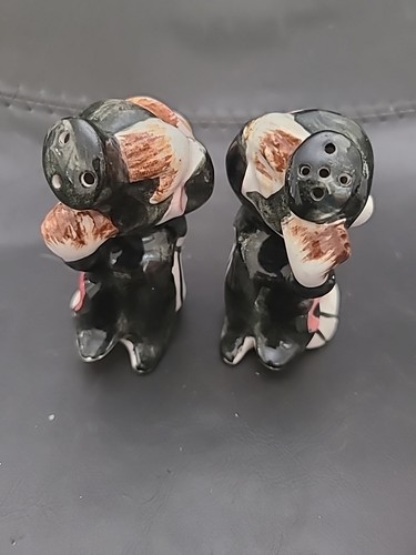 De Colección Japón Antropomórfico Mono Sal Pimienta Trajes Tophats - Imagen 5 de 7