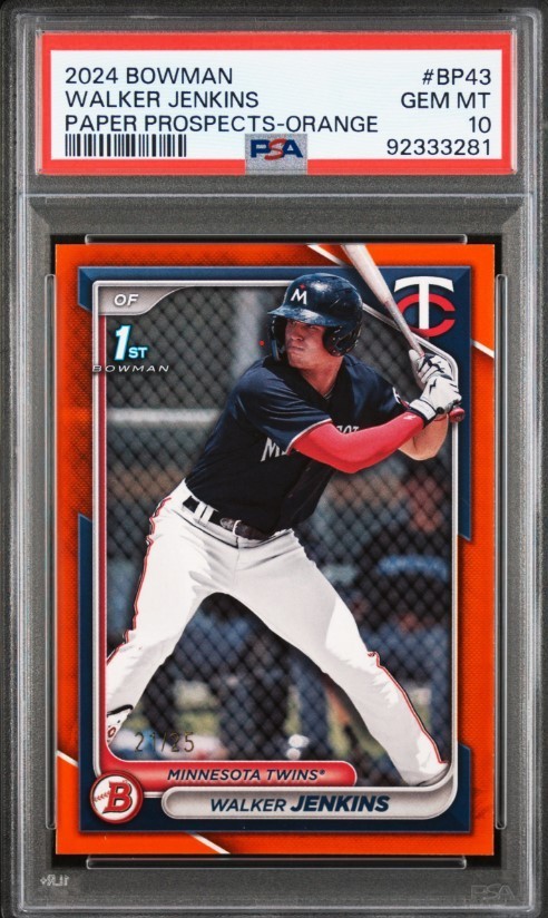 2024 Bowman - Prospects Walker Jenkins #BCP-43 Orange 1st /25