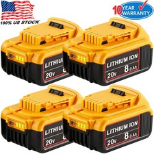 4Pack For DeWalt 20V 20 Volt Max XR 8.0AH Lithium Ion Battery DCB205-2 DCB206-2
