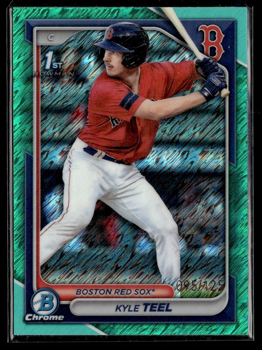 2024 Bowman Chrome Aqua Shimmer 1st Kyle Teel /125 Red Sox #BCP-48