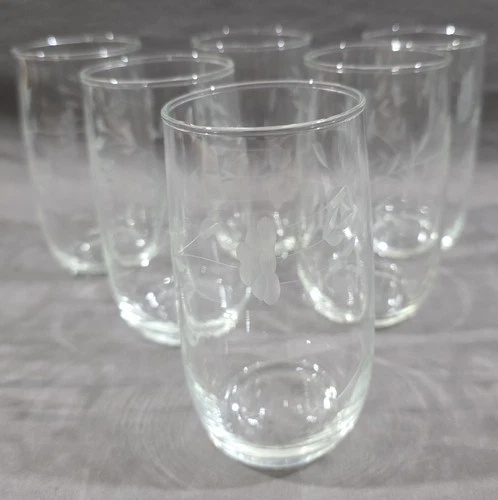 6 Princess House Heritage Crystal 5" Tumblers Glasses