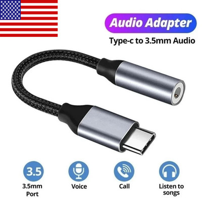 USB C to 3.5mm Jack Headphone Adapter Type C Aux Audio Cable For Samsung Huawei