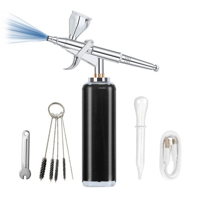 #ad High air Flow Airbrush KitPortable Airbrush Compressor Rechargeable Cordles... $91.06