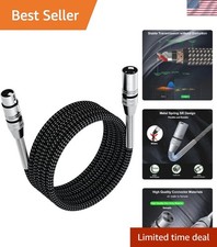 High-Speed 10ft Microphone Cable with Braided Nylon - Ultimate Compatibility