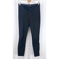 AYR Arrow Slit Hem Slim Pants Zip Fly Skinny Stretch Cotton Blend Black Size 6