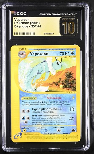 Vaporeon graded CGC 10 for sale on eBay