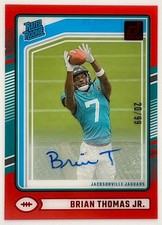 2024 Panini Clearly Donruss Brian Thomas Jr. Rated Rookie Auto /99 Jaguars