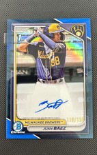 2024 Bowman Chrome - Prospect Autographs Juan Baez #CPA-JBA Blue Refractor /150