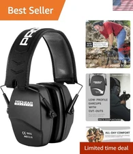 Compact & Foldable Shooting Earmuffs with 26dB Noise Reduction for Comfort