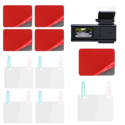 4 Pcs Electrostatic Sticker Mounting Dash Cam 4 Double-Sided Red