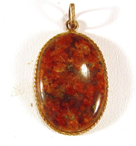 Colorful jasper in sterling silver, 1 1/2" long, 7.64 grams