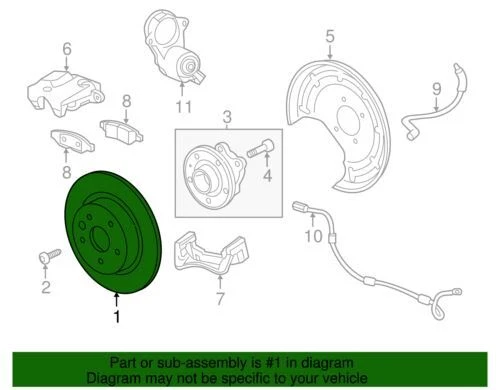 Rotor de freio genuíno GM 2016-2023 Chevrolet GMC Equinox Malibu Terrain 13544245 - Imagem 4 de 4