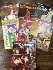 7 Leisure Arts Vintage 70s Patterns Crochet, Knitting, Cross Stitch Leaflet Book