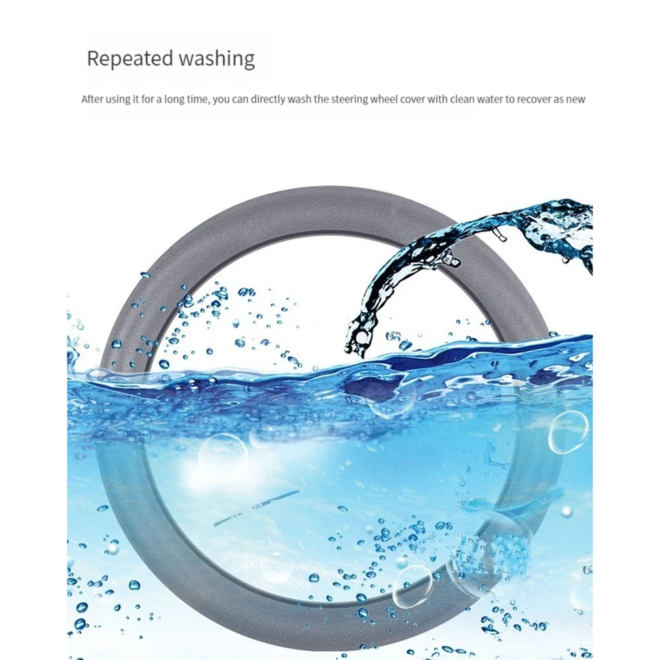 Multi-color Optional Universal Silicone Steering Wheel Cover Anti-slip Cover - Image 3 of 4