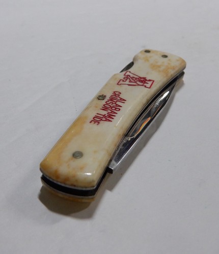 Alabama Crimson Tide Frost Buck Horn Smooth Bone Lockback 2 5/8" - Picture 9 of 14