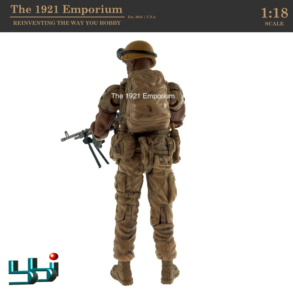 Figura de artillero SAW Blue Box Toys BBi Elite Force Modern USMC US Marine Corps 1:18 Foto 3 de 3