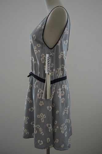 NWT $88 Quiksilver Roxy SMALL S Silk Cotton Leopard Cutout Summer Dress Sundress - Picture 6 of 10