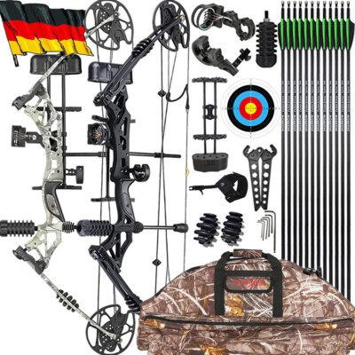 Compoundbogen 30-70lbs Einstellbar Erwachsene Bogenschießen Sportbogen Jagdbogen