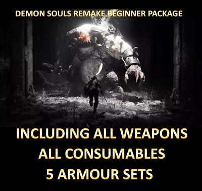 DEMON SOULS PS5 STARTER PACKAGE, ALL WEAPONS iN GAME,5 ARMOURS
