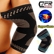 Elbow Support Brace Compression Arm Sleeves Copper Arthritis Joint Pain Relief