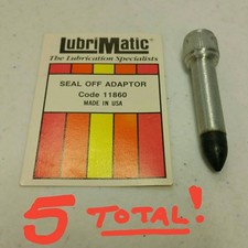 LOT OF 5 - NOS MADE IN USA - Seal Off Grease Hand Gun End Adapter w/Rubber Tip