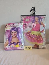 Forum Novelties Berry Bubbles Wig & Ruffled Skirt Clown Costume Size Up To 14/16