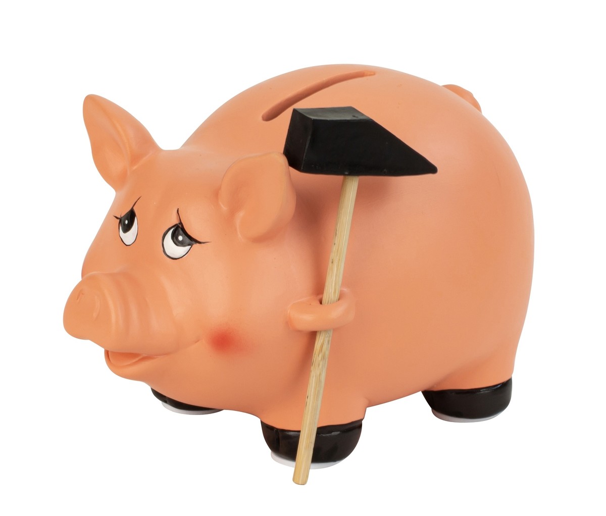 Handbemaltes Sparschwein Aus Holz – Niedliches Schwein-Design, 12,7x10,2 Cm, Für Kinder & Deko