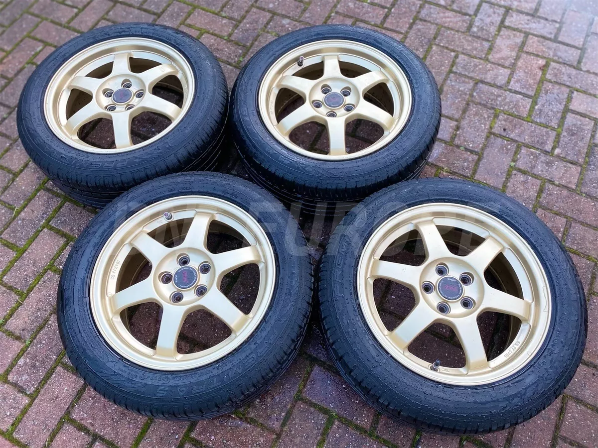 Rays STI RE TE07 Alloy Wheels Tyres For Subaru Impreza GC8 GF8