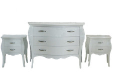 Trittico con comò bombato