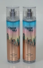 LOT OF 2 BATH & BODY WORKS OPEN SKY FINE FRAGRANCE MIST BODY SPRAY 8OZ LARGE