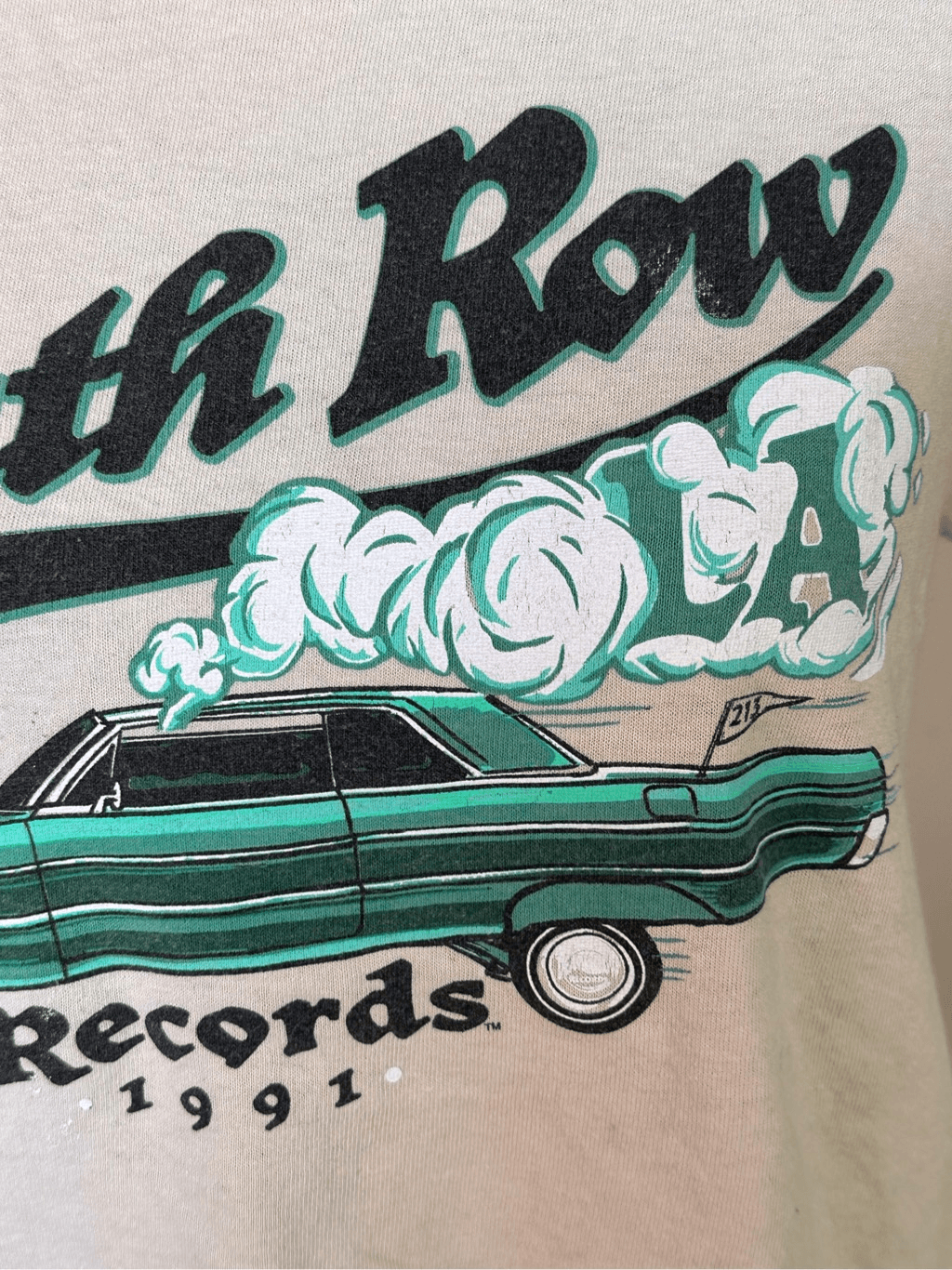 FILA T shirt grafica manica corta Ripple Junction Death Row Records taglia media