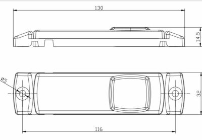 2x LED-Seitenleuchten Für Anhänger & LKW – Umrissleuchten, 130x32mm, Gelb