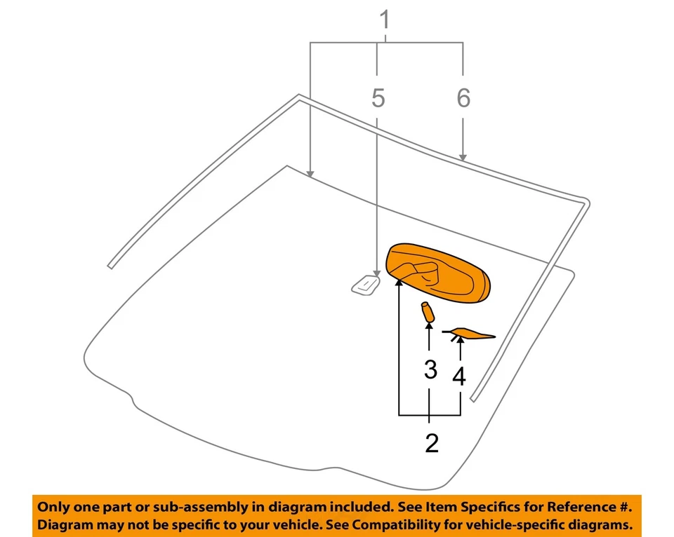 Espejo retrovisor interior delantero central usado se adapta a: Chevrolet Monte Carlo 2003 sin Foto 3 de 4