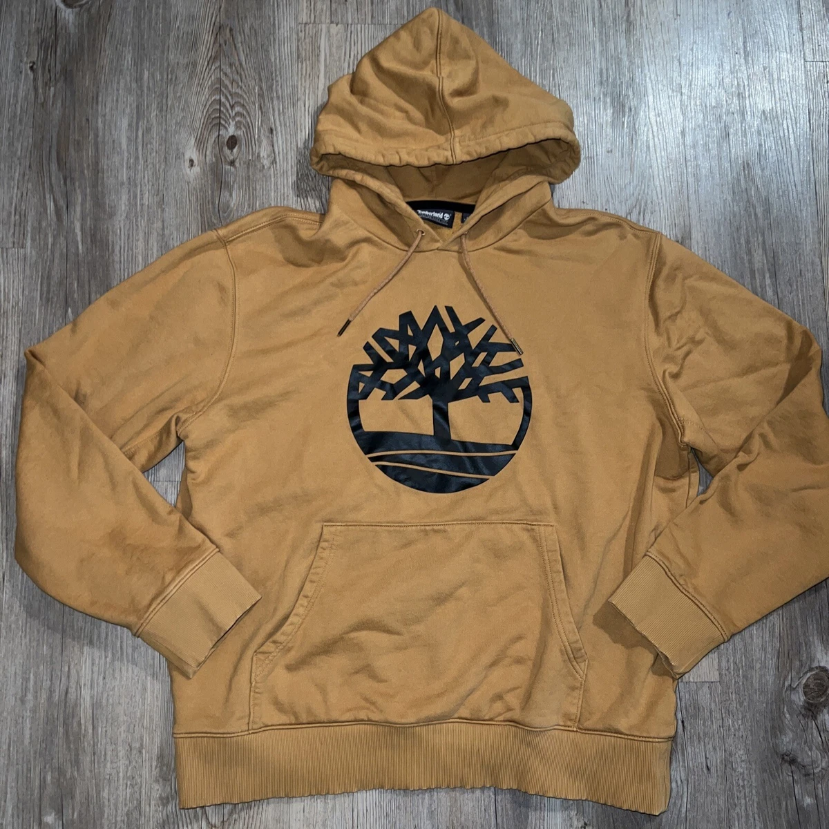 Timberland Hoodie Hooded Sweatshirt Wheat Tree Logo Men's Size XL Cotton  Blend | eBay