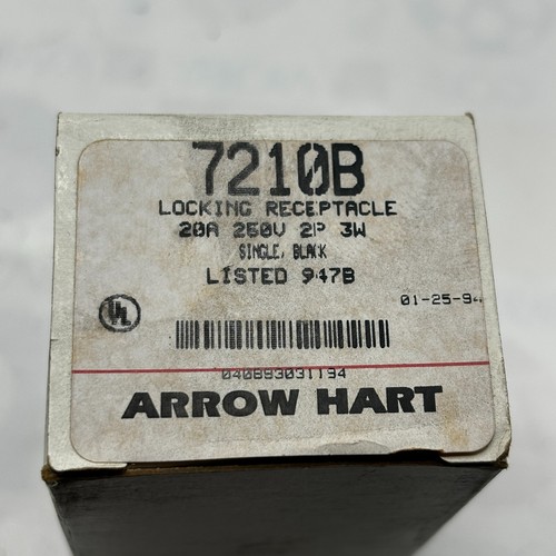 Arrow Hart 7210B Locking Receptacle Single Outlet Twist Turn 20A 250V - 第 3/11 張圖片