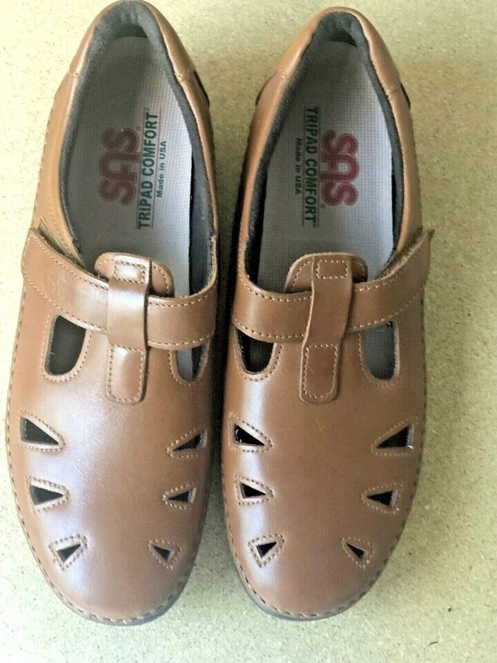 SAS Tripad Comfort Mary Jane Shoes Roamer Chestnut Brown Leather Women Size 8N  - Image 3 of 4