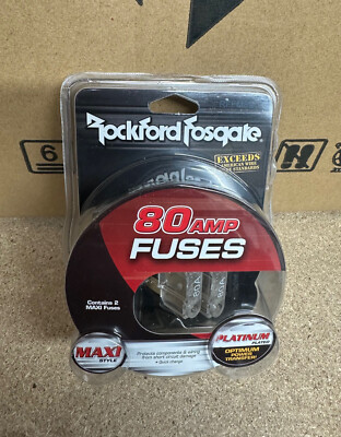 Rockford Fosgate 80 Amp Maxi Platin Sicherung für Auto Audio RFFM80 2er Pack