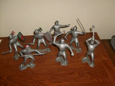 7 vintage MARX 5 or 6 inch KNIGHTS