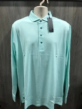 GREYSON Omaha Long Sleeve Golf Polo Shirt Men's Size XL Aurora NWT