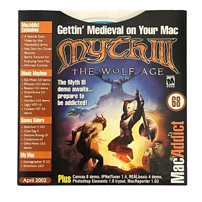 MacAddict CD-ROM The Disc April 2002 #68 Myth III